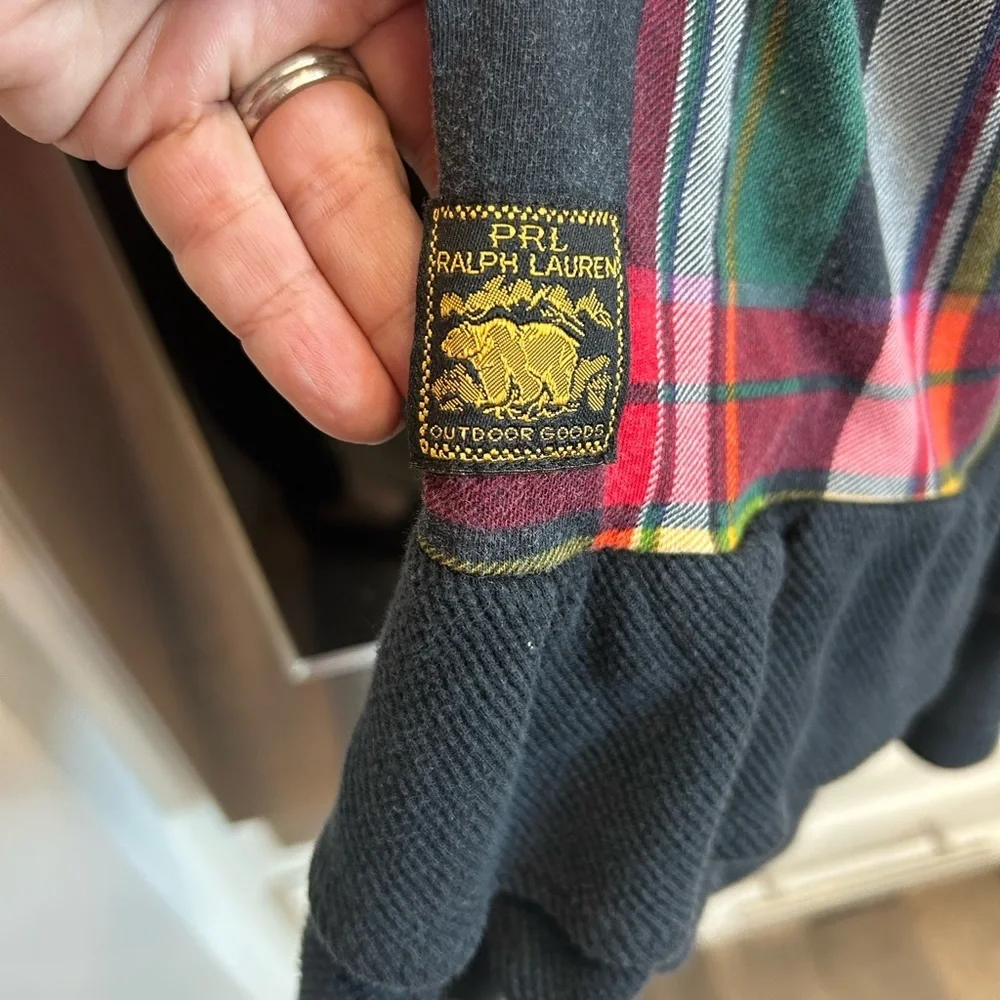 Ralph Lauren Plaid ruffle Dress size 10-12 girls has slight wear